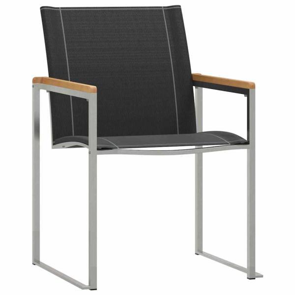 7-teiliges Garten Esszimmer Set aus massivem Akazienholz, Outdoor Esstisch 200x90x74.5 cm aus massivem Akazienholz