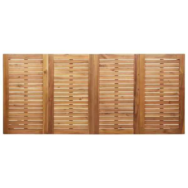 9-teilige Garten Essgruppe aus massivem Akazienholz, Outdoor Esstisch 200x90x74.5 cm aus massivem Akazienholz