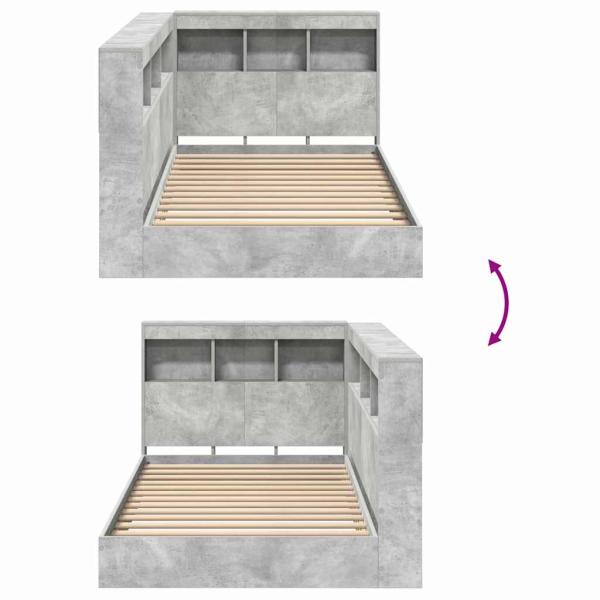 Regalbett Beton Grau 100x200 cm Holzwerkstoff