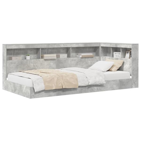 Regalbett Beton Grau 100x200 cm Holzwerkstoff