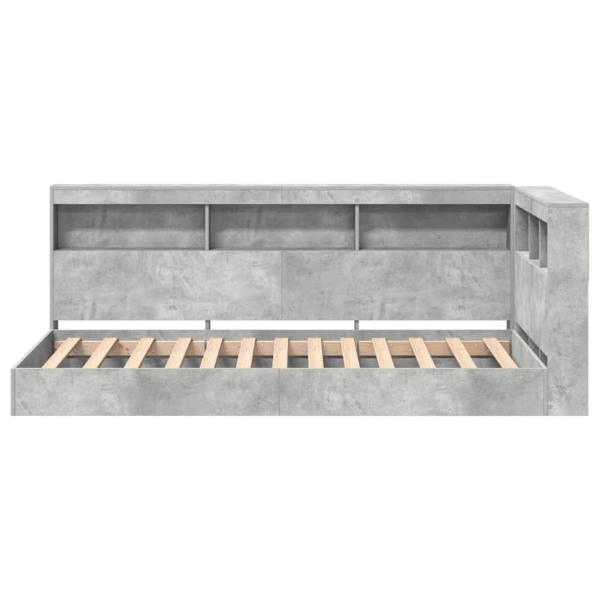 Regalbett Beton Grau 100x200 cm Holzwerkstoff