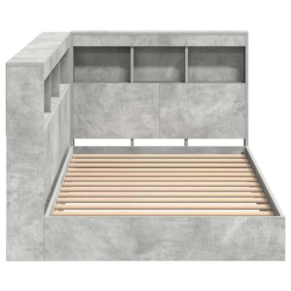 Regalbett Beton Grau 100x200 cm Holzwerkstoff