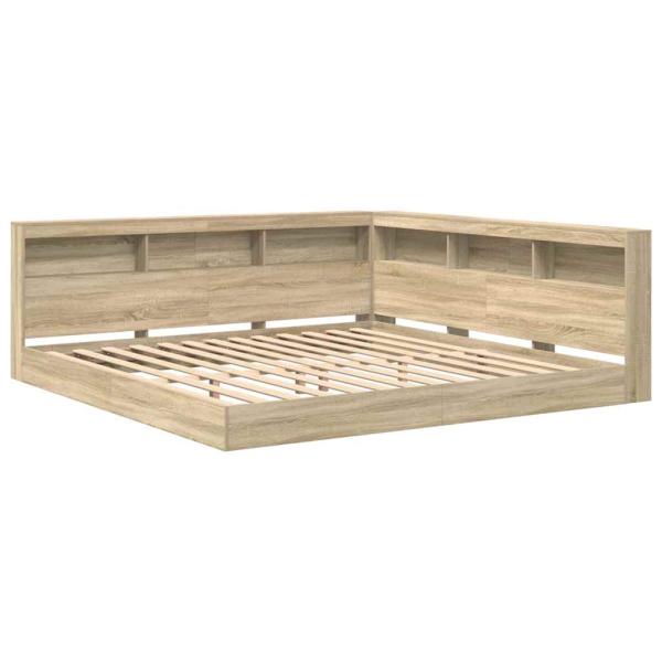 Bücherregalbett Sonoma Eiche 180x200 cm Spanplatte