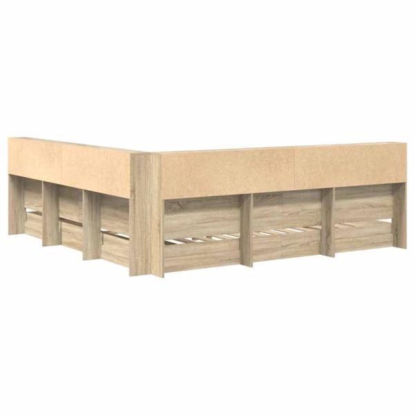 Bücherregalbett Sonoma Eiche 180x200 cm Spanplatte