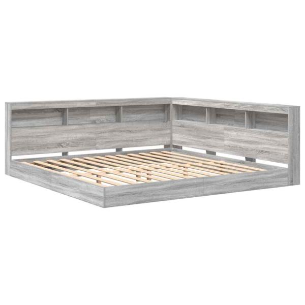 Regalbett Grau Sonoma 180x200 cm Holzwerkstoff