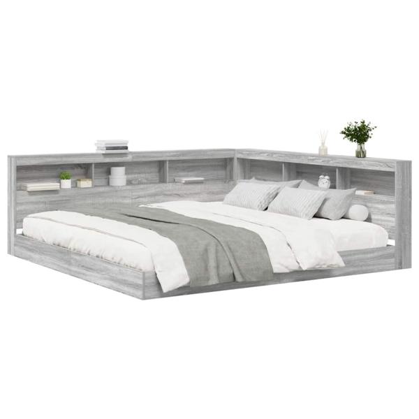 Regalbett Grau Sonoma 180x200 cm Holzwerkstoff