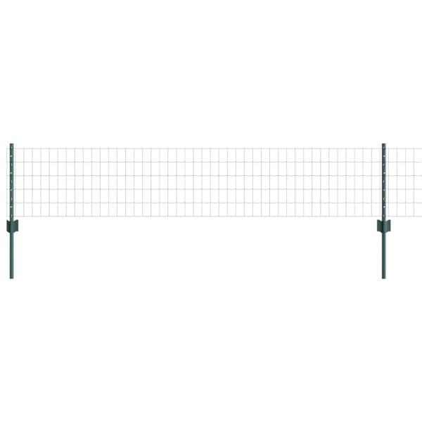Eurozaun mit 22 U-Pfosten grün 0,4x50 m Stahl