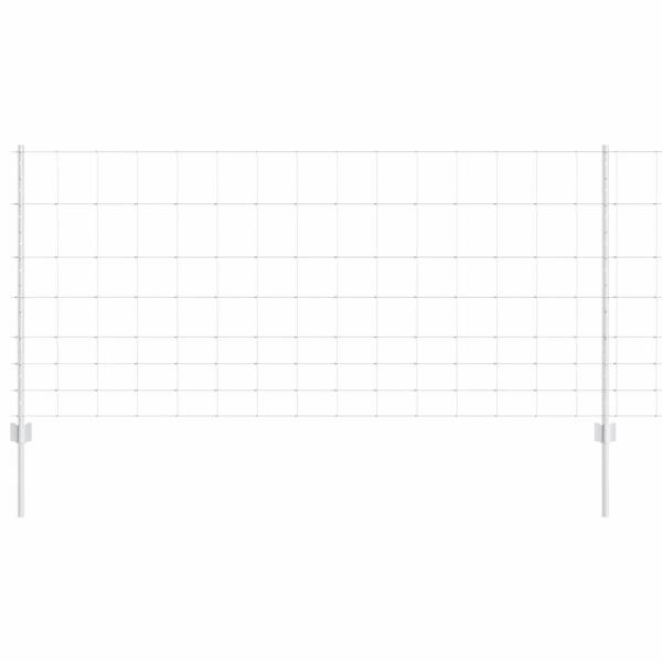 Zaunpfosten 22 Stück U-Channel 100 cm Feuerverzinkter Stahl, Feldzaun 1x50 m Feuerverzinkter Stahl