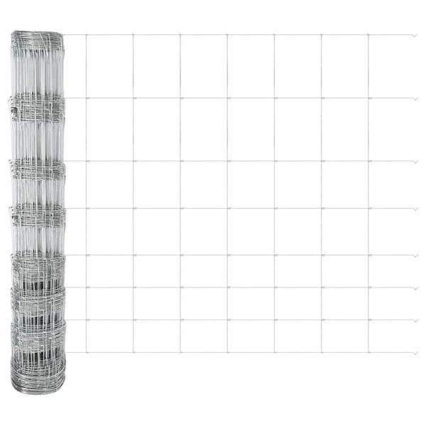 Zaunpfosten 22 Stück U-Channel 100 cm Feuerverzinkter Stahl, Feldzaun 1x50 m Feuerverzinkter Stahl