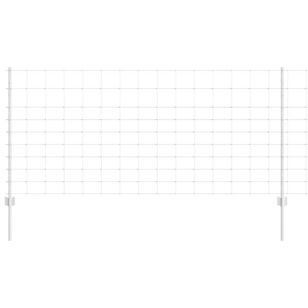Zaunpfosten 22 Stück U-Kanal 100 cm Verzinkter Stahl, Feldzaun 1x50 m Verzinkter Stahl