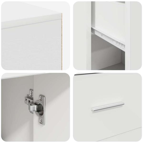 Eckschreibtisch Weiß 102x88x75 cm Spanplatte