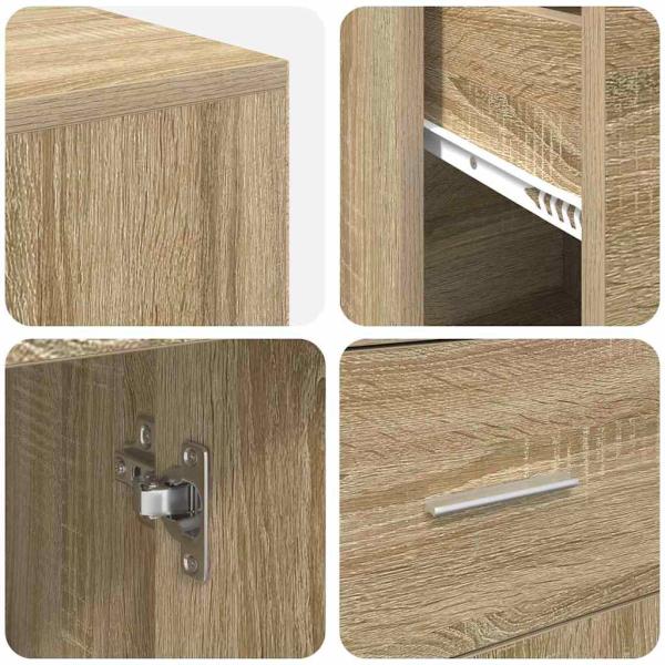Eck-Schreibtisch mit Schubladen Sonoma-Eiche 102 x 88 x 75 cm