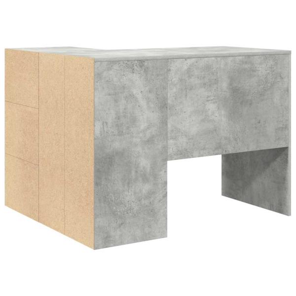 Eckschreibtisch Beton Grau 102x88x75 cm Holzwerkstoff