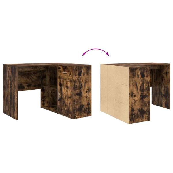 Eckschreibtisch Geräucherte Eiche 102x88x75 cm Holzwerkstoff