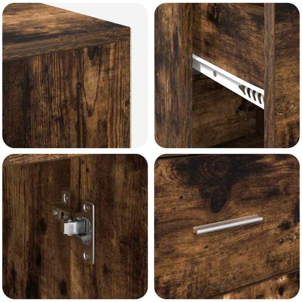 Eck-Schreibtisch Geräucherte Eiche 102 x 88 x 75 cm