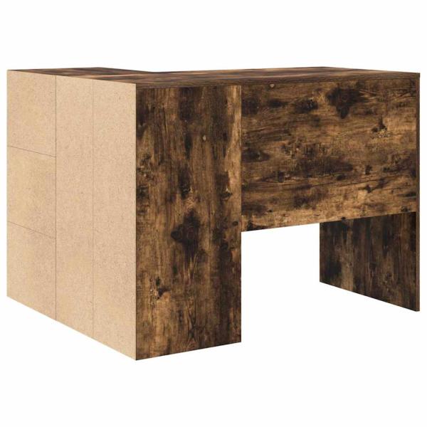 Eckschreibtisch Geräucherte Eiche 102x88x75 cm Holzwerkstoff