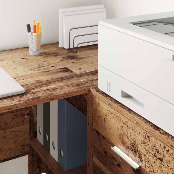 Eckschreibtisch Alter Holz 102x88x75 cm Holzwerkstoff