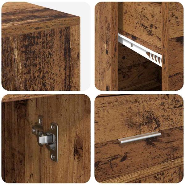 Eckschreibtisch Alter Holz 102x88x75 cm Holzwerkstoff