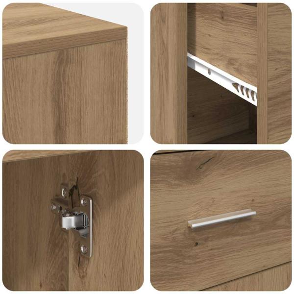 Eckschreibtisch Eiche 102x88x75 cm Holzwerkstoff