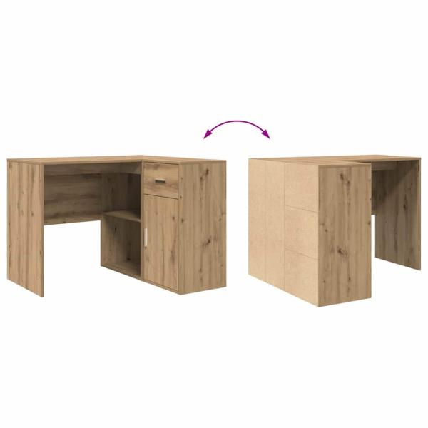 Eckschreibtisch Eiche 102x88x75 cm Holzwerkstoff