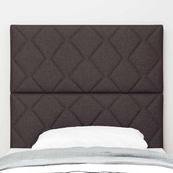 Dunkelbraunes Kopfteil mit Diamantblock-Muster 100 cm, Dunkelbraunes Kopfteil mit Diamantblock-Muster 200 cm