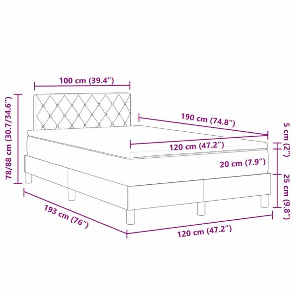 Boxspringbett mit Matratze Dunkelgrau Samt
