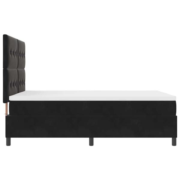 Boxspringbett mit Matratze Schwarz 140x190 cm Samt