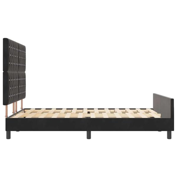 Bettgestell Schwarz 140x190 cm Samt