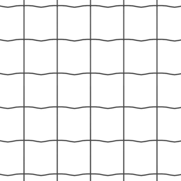 Euro Zaun mit 13 Pfosten 0.8x25 m Verzinkter Stahl Grau