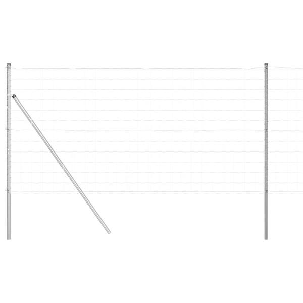 Eurozaun mit 7 Pfosten 1x10 m Verzinkter Stahl