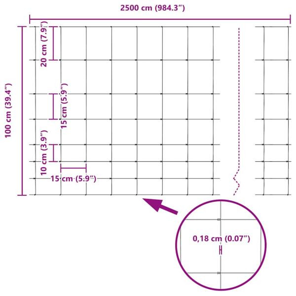 Feldzaun 1x25 m Verzinkter Stahl, Zaunpfähle mit Spike 13 Stück Ø32 mm 120 cm Verzinkter Stahl
