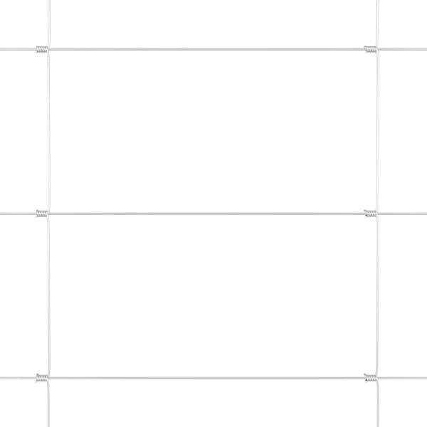 Weidezaun 1,6x25 m galvanisierter Stahl, Zaunpfähle mit Spike 13 Stück Ø32 mm 180 cm galvanisierter Stahl