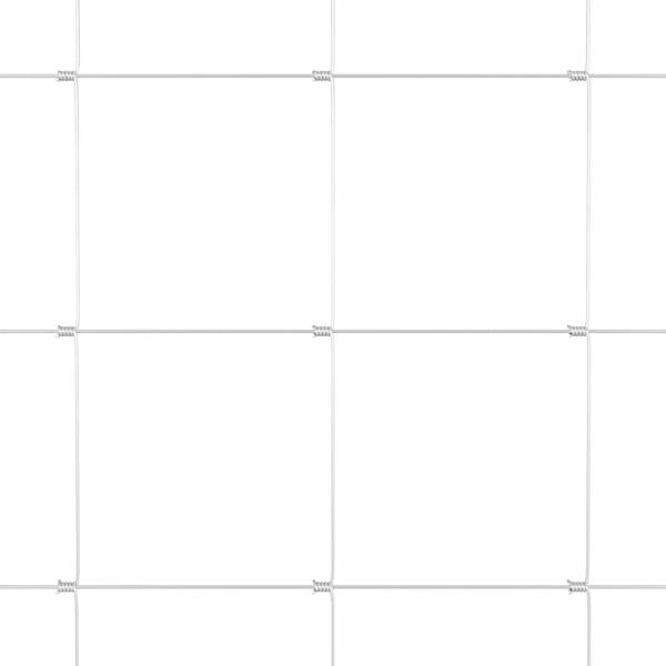 Feldzaun 0,8x25 m Verzinkter Stahl, Zaunpfosten mit Basisplatten 13 Stück Ø32mm 90cm Verzinkter Stahl