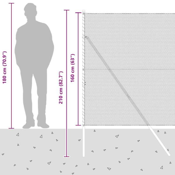 Sechseckzaun Grau 1,6x25 m Stahl, Zaunpfeiler 13 Stück Grau Ø32 mm 210 cm verzinkter Stahl
