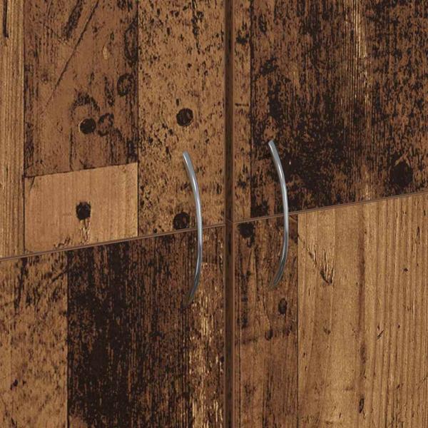 Aktenschrank Set aus 2 Altholz Massiv recyceltes Holz