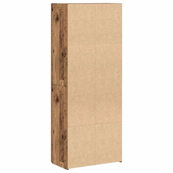 Aktenschrank Set aus 2 Altholz Massiv recyceltes Holz
