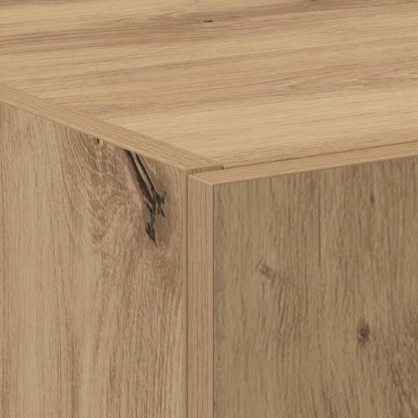 Büroschrank Set aus 2 Artisan Eiche Holzwerkstoff