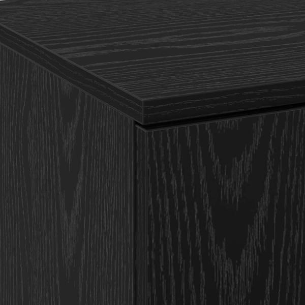 ARDEBO.de - Highboard Schwarz-Eiche 70x35x180 cm Holzwerkstoff