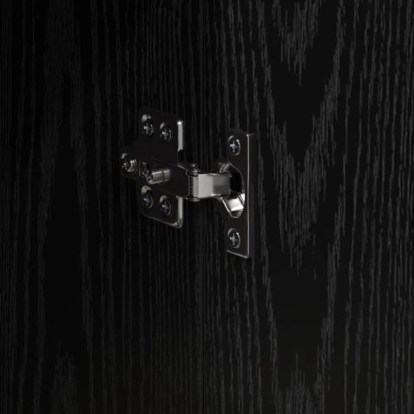 Highboard Schwarz-Eiche 70x35x180 cm Holzwerkstoff