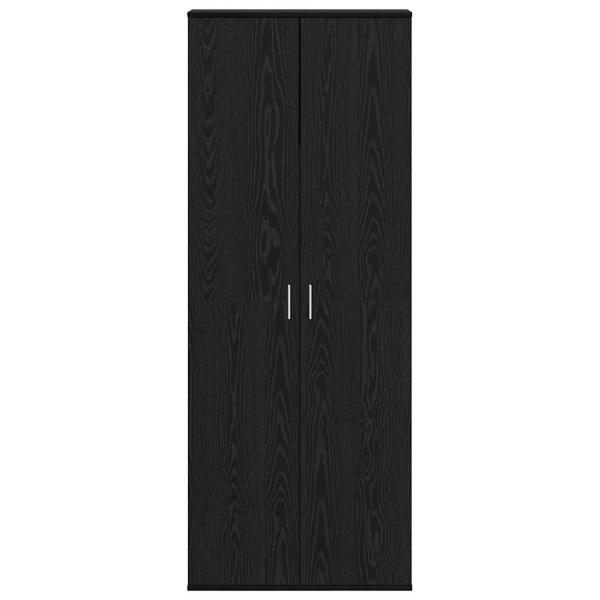 Highboard Schwarz-Eiche 70x35x180 cm Holzwerkstoff