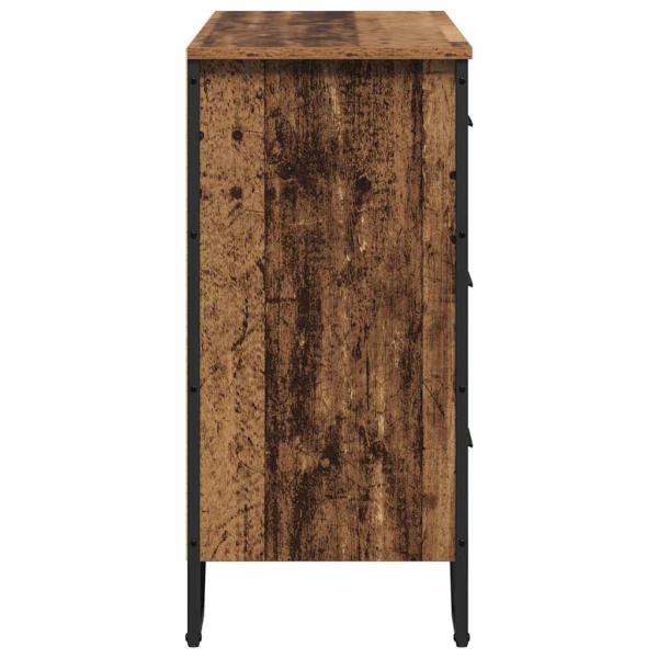 Kommode 6-Schublade Altholz 91 x 35,5 x 74,5 cm