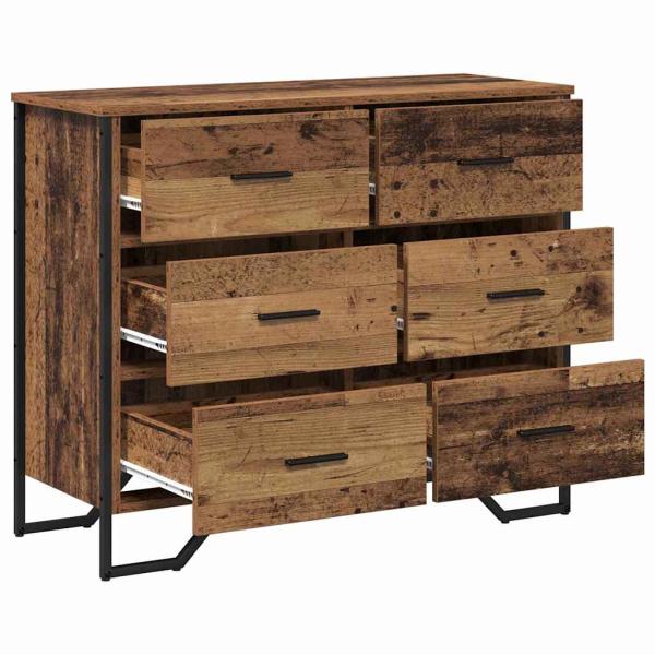 Kommode Altholz 91x35.5x74.5 cm Holzwerkstoff