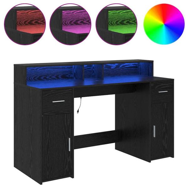 Schreibtisch Schwarze Eiche 140x55x91 cm Holzwerkstoff