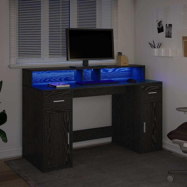 Schreibtisch Schwarze Eiche 140x55x91 cm Holzwerkstoff