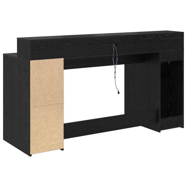 Schreibtisch Schwarz Eiche 160x55x91 cm Holzwerkstoff