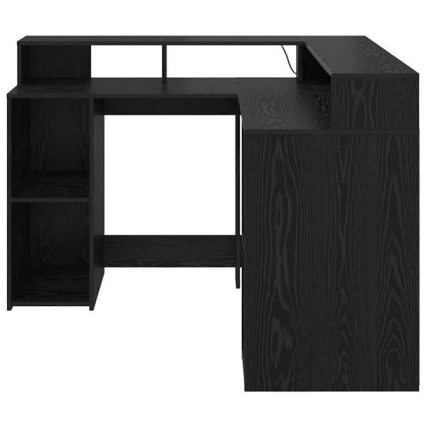Schreibtisch Schwarz-Eiche 130x130x91 cm Holzwerkstoff