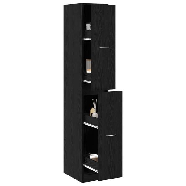 Apotheker-Schrank Schwarze Eiche 30x41x174,5 cm Spanplatte