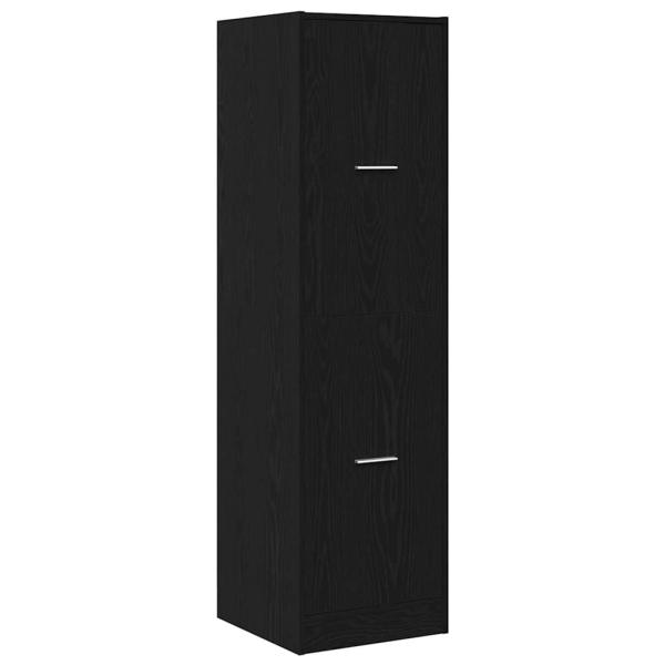 Apotheker-Schrank Schwarzes Eichenholz 40x41x144,5 cm Holzwerkstoff