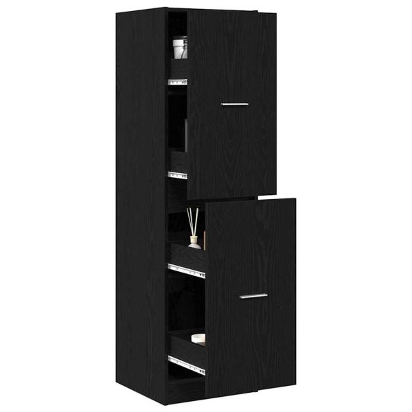 Apotheker-Schrank Schwarzes Eichenholz 40x41x144,5 cm Holzwerkstoff