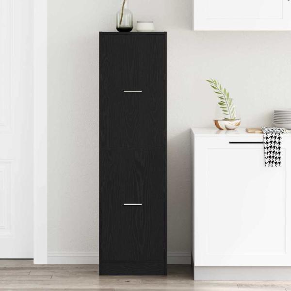 Apotheker-Schrank Schwarzes Eichenholz 40x41x144,5 cm Holzwerkstoff